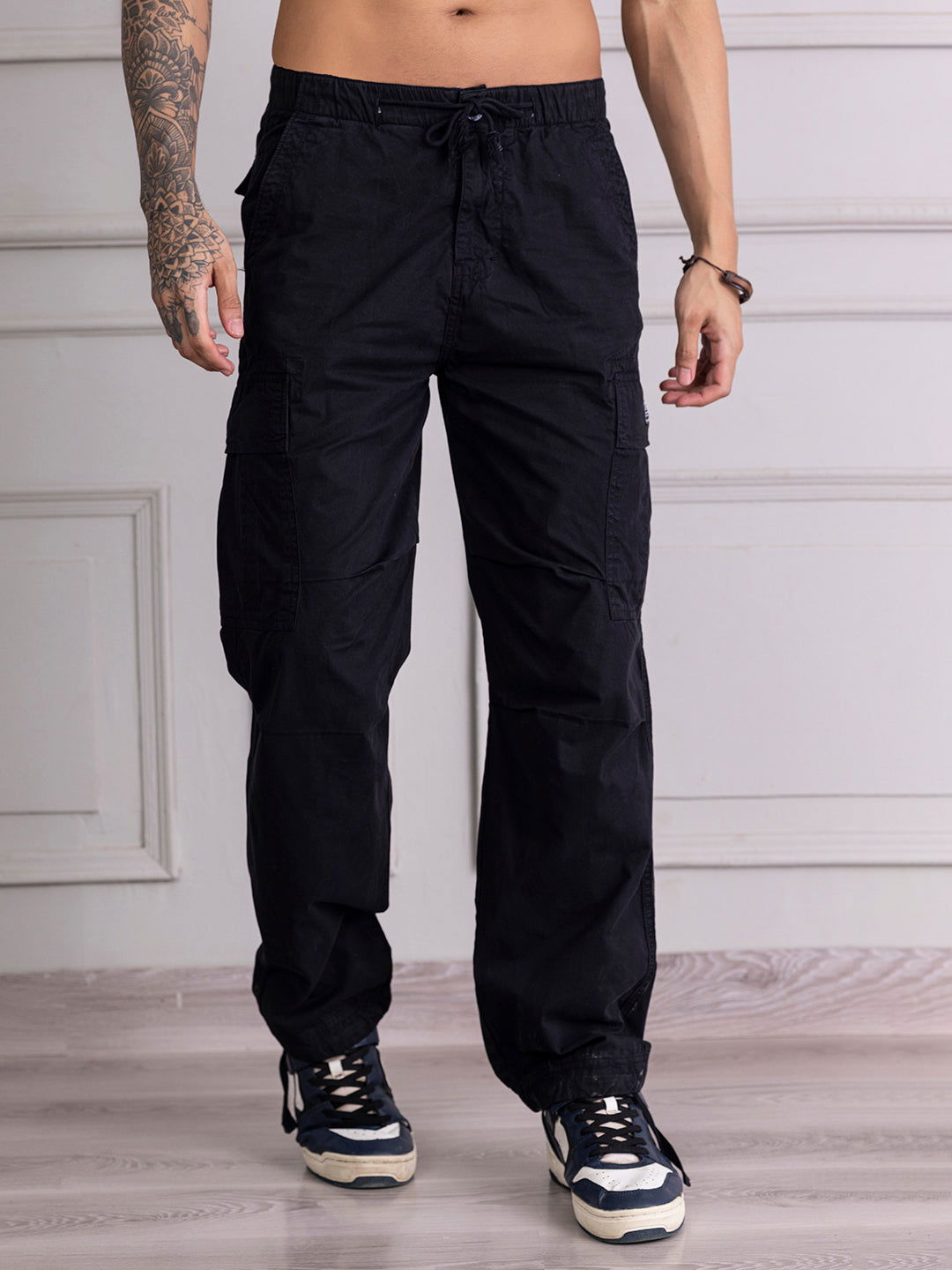 Baggy utility cargo black - St.Jones