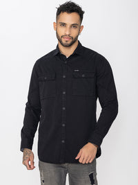 Black utility shirt double pockets - St.Jones