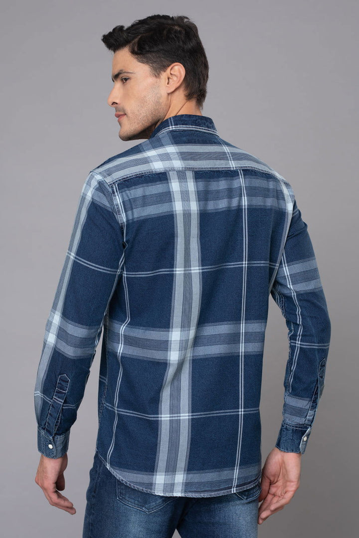 Blue Indigo Checked Shirt - St.Jones