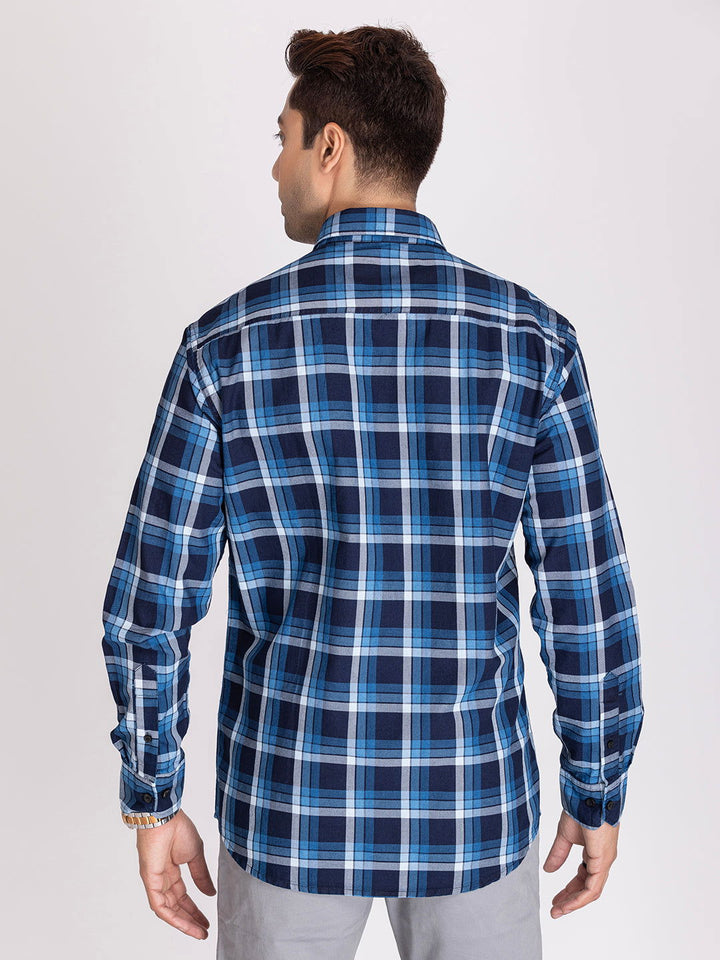 Blue indigo check shirts - St.Jones