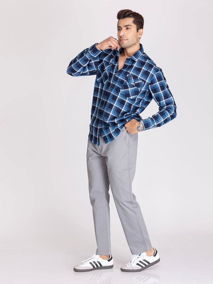 Blue indigo check shirts - St.Jones