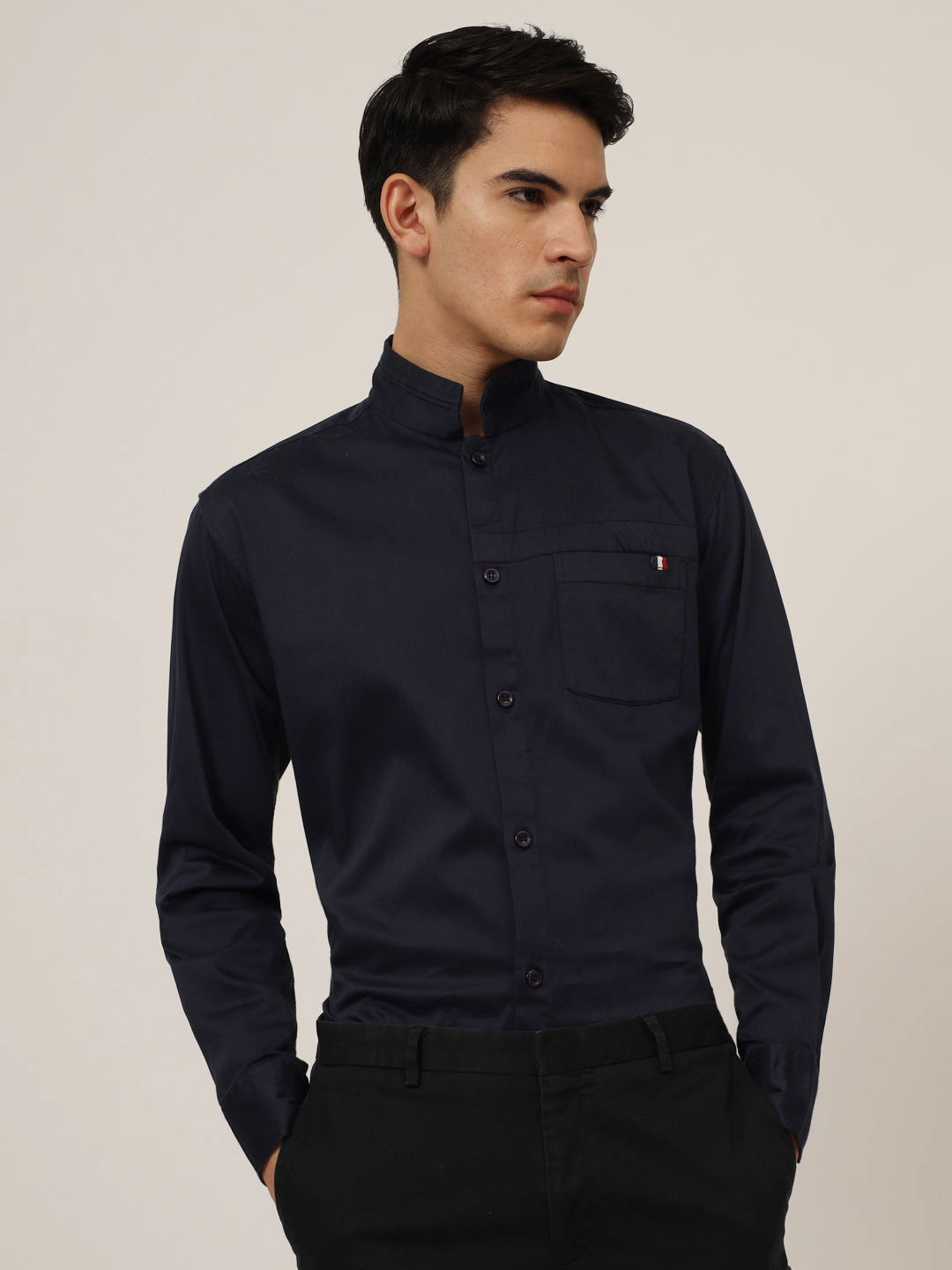 Blue satin shirt - St.Jones