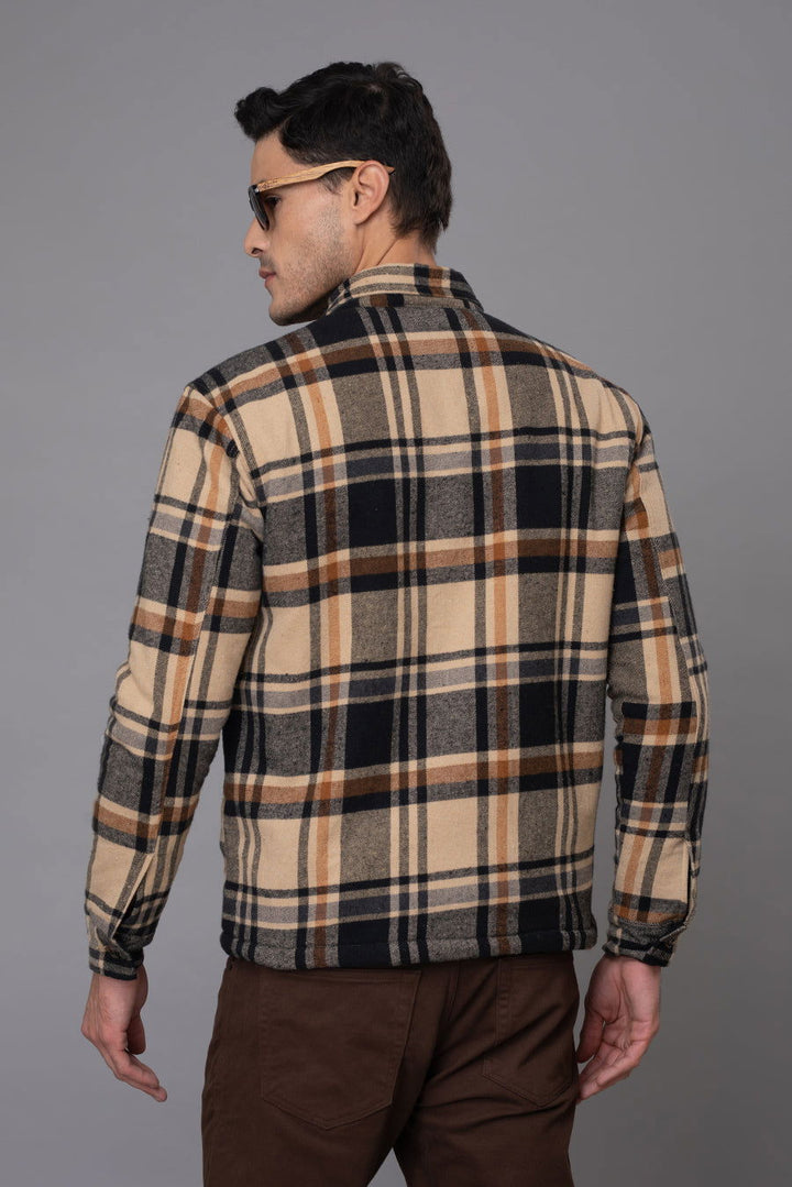 Brown oxford checks Shacket - St.Jones