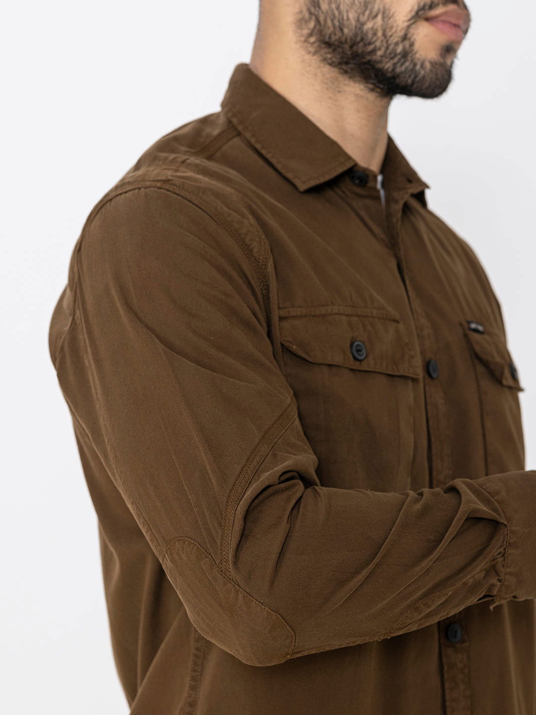 Brown utility shirt double pockets - St.Jones