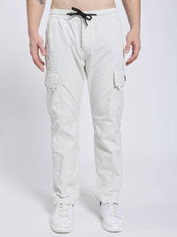 Men's Cream Six Pocket Cargo Comfort Fit