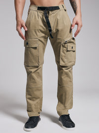Men's beige utility jogger