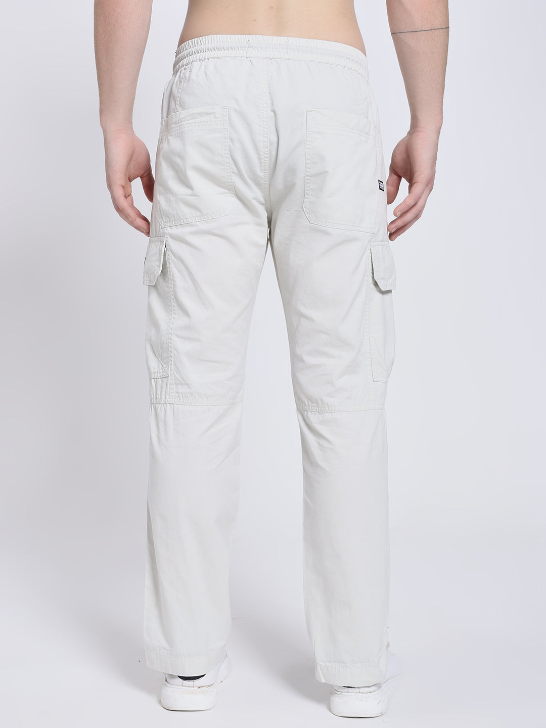Men's Cream Six Pocket Cargo Comfort Fit