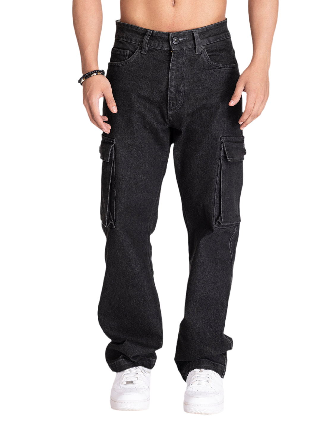 CARGO DENIMS-DARK GREY - St.Jones