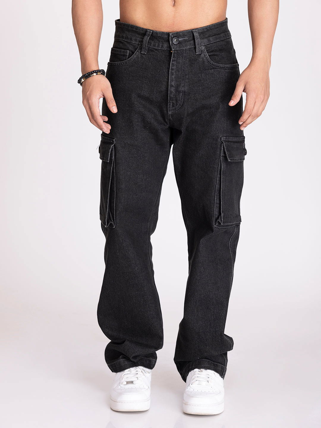 CARGO DENIMS-DARK GREY - St.Jones