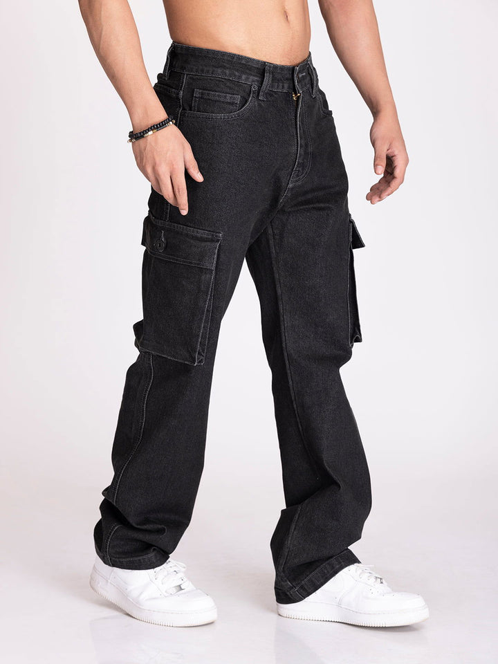 CARGO DENIMS-DARK GREY - St.Jones