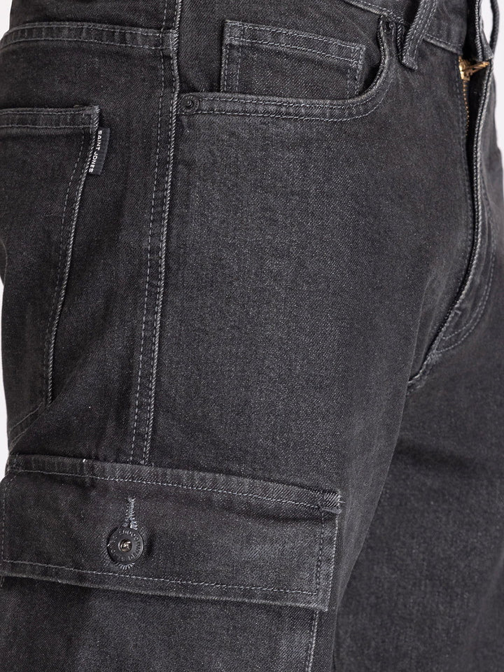 CARGO DENIMS-DARK GREY - St.Jones