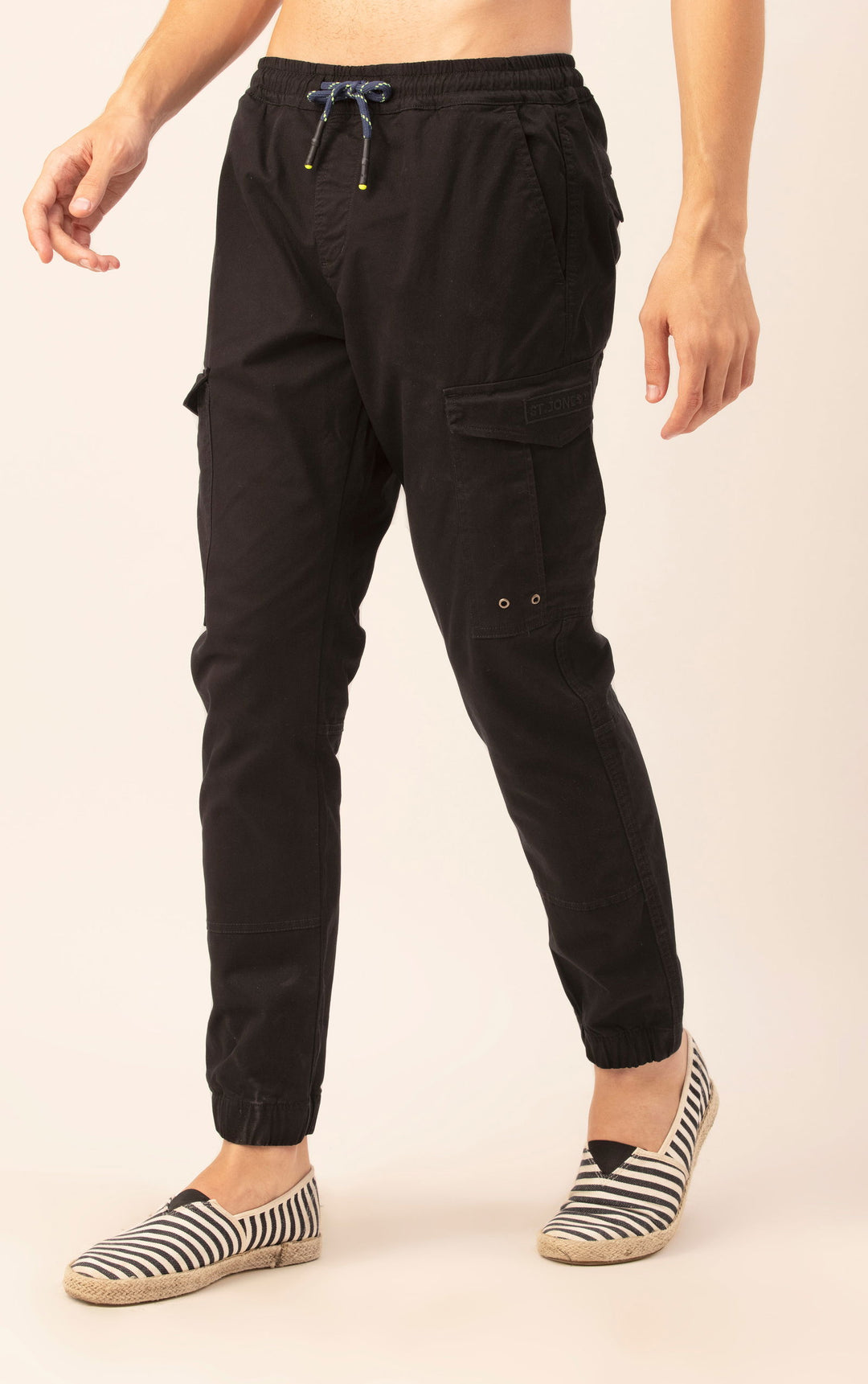 CARGO JOGGERS-BLACK - St.Jones