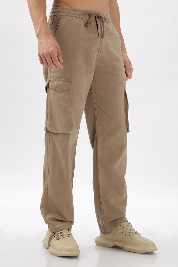 LINEN CARGO PANTS