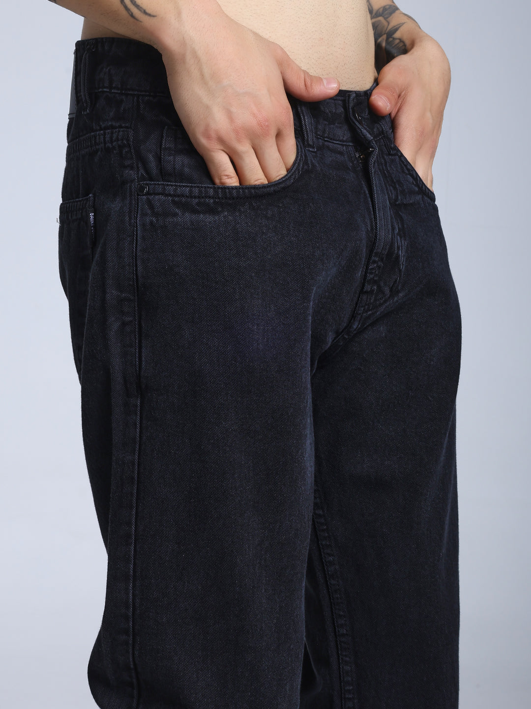 Men's Grey black acru wash jeans