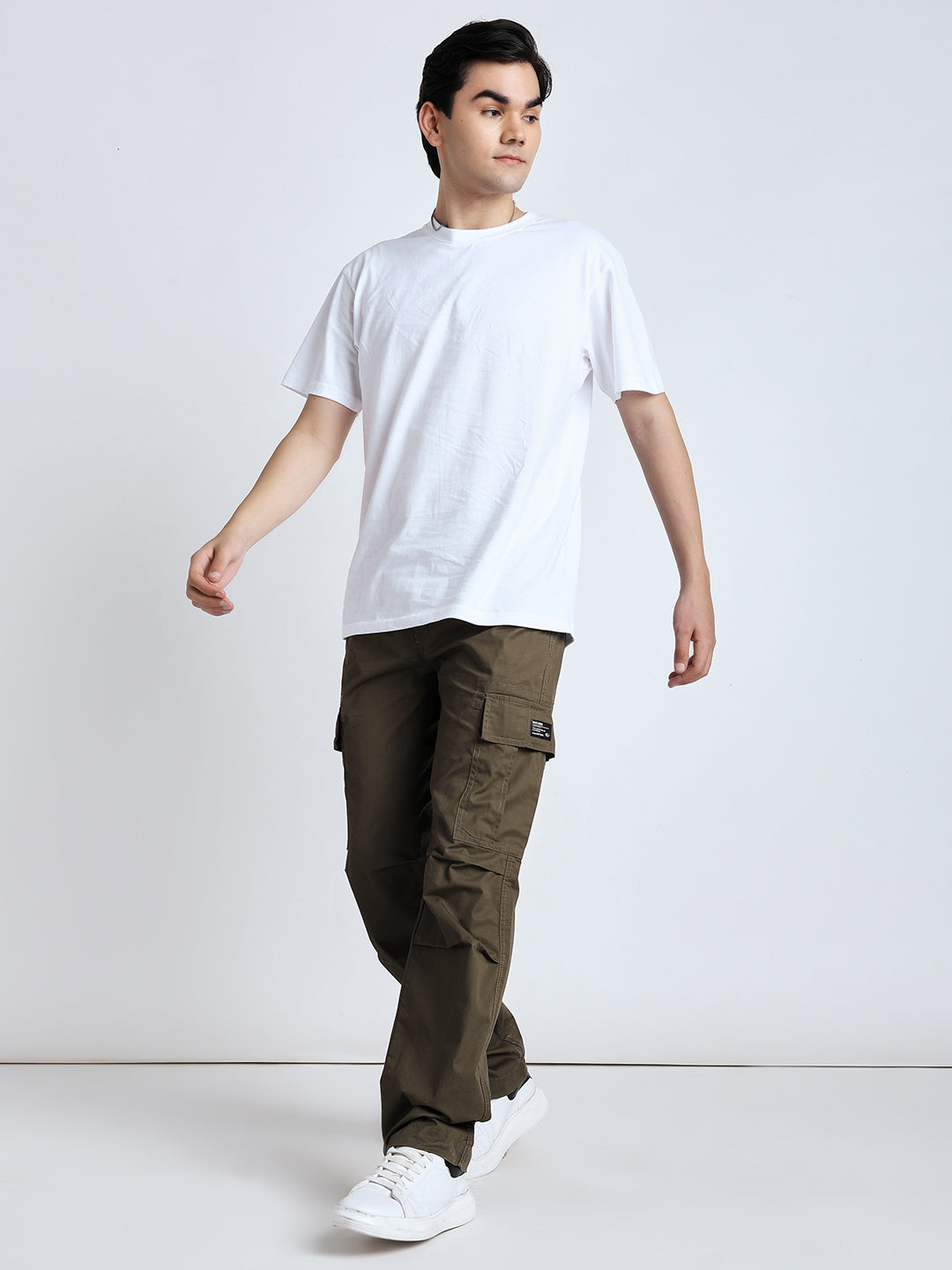 New edition Six pockets straight fit brown