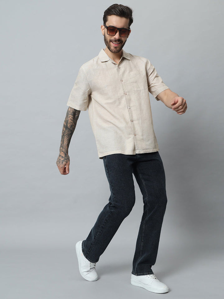 COTTON LINEN BLEND SHIRT - St.Jones