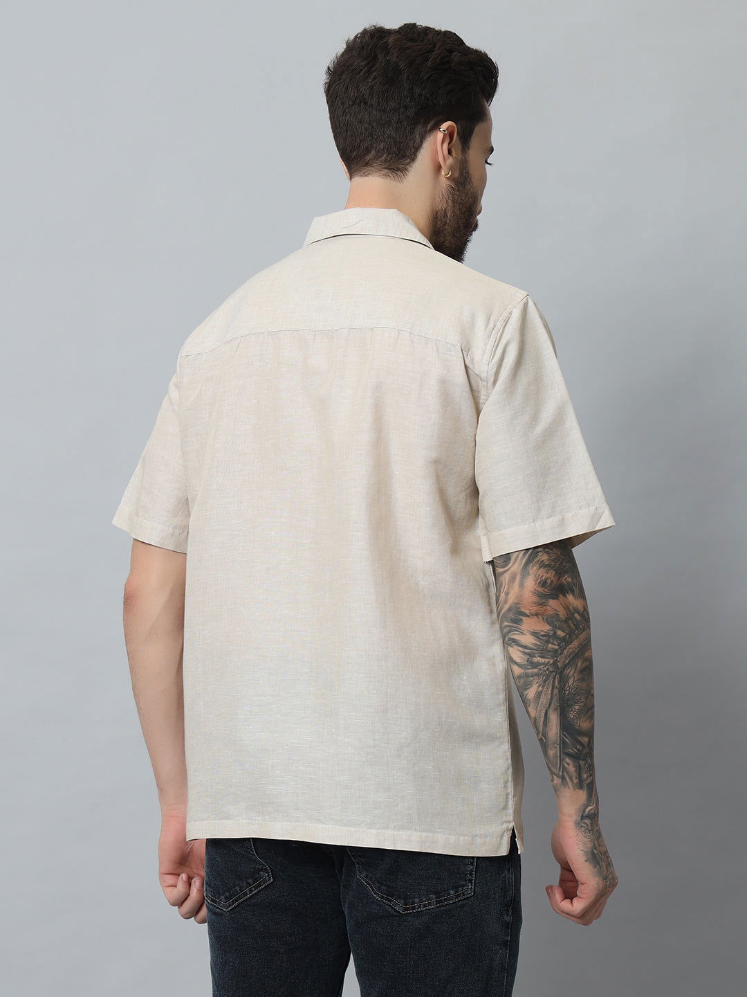 COTTON LINEN BLEND SHIRT - St.Jones