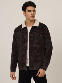 Camouflage print corduroy jacket - St.Jones