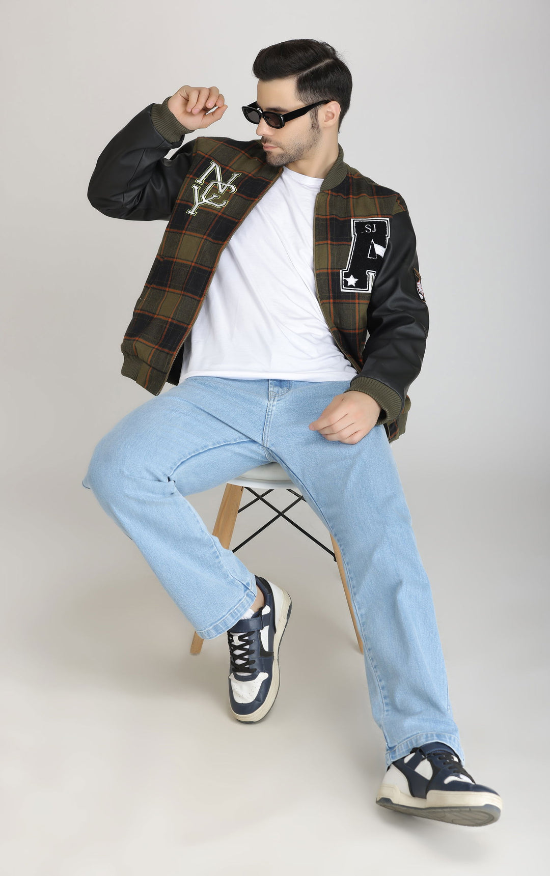 Checked varsity Jacket - St.Jones