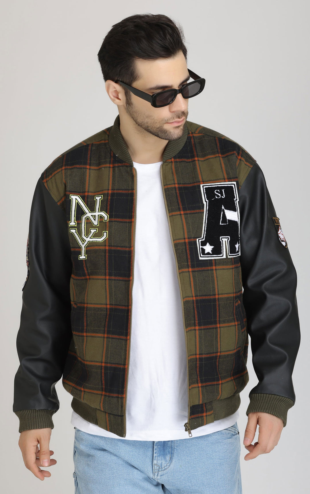 Checked varsity Jacket - St.Jones