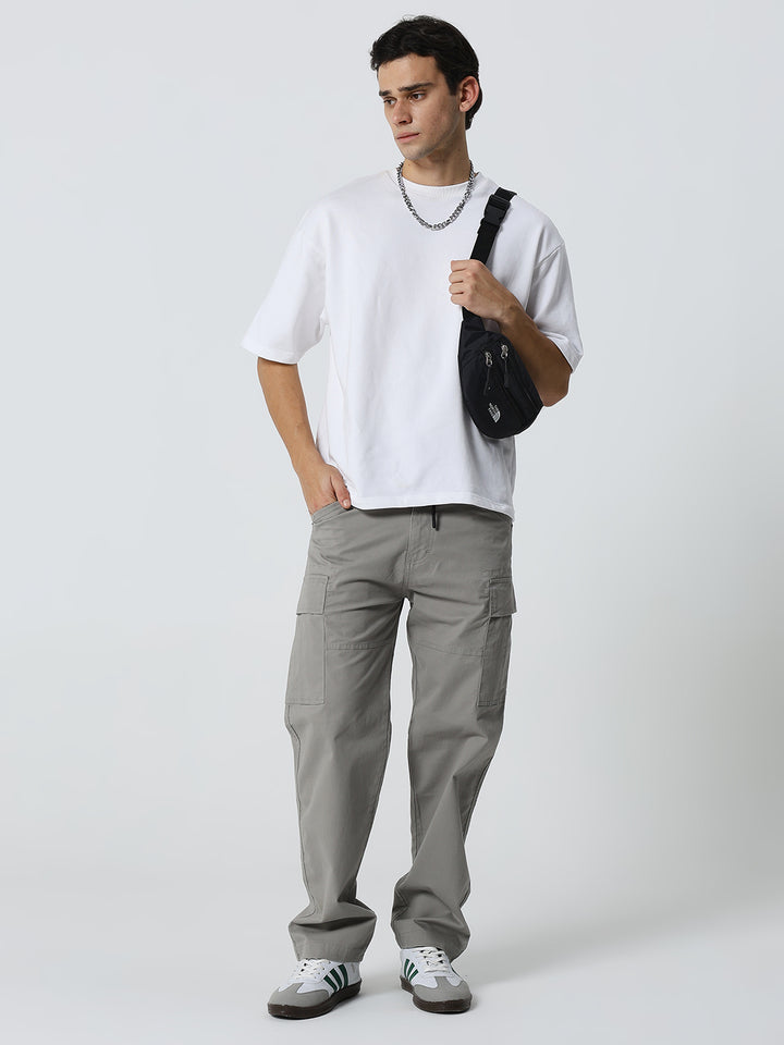 Men's Dobby stretch straight cargo grey