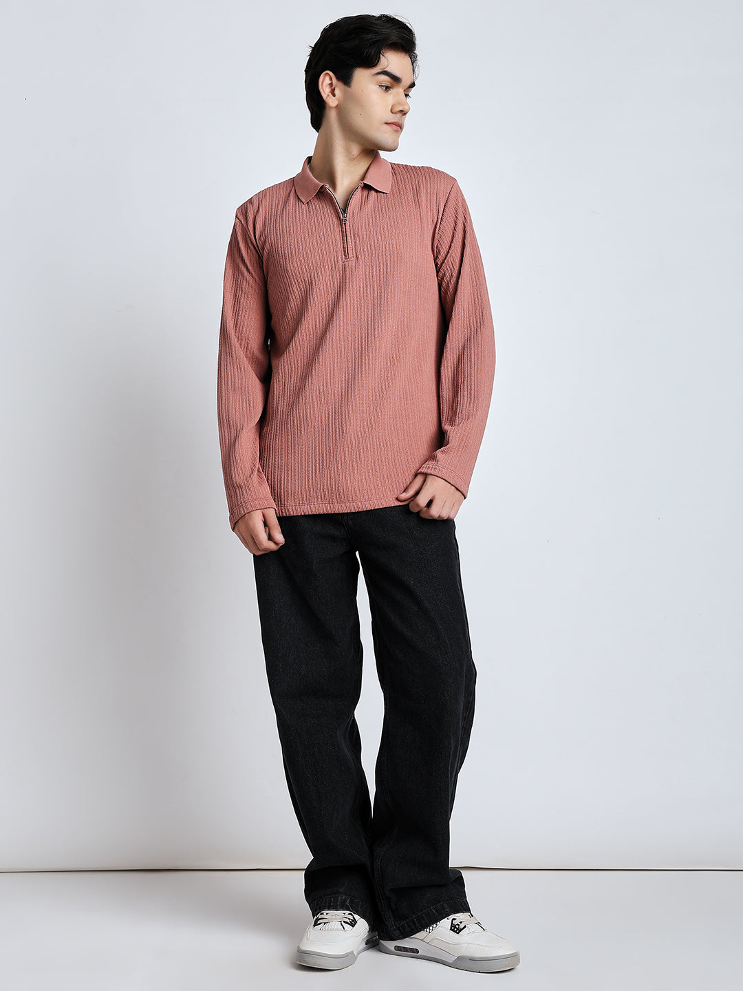 Saint jones front chain zipper T-shirt