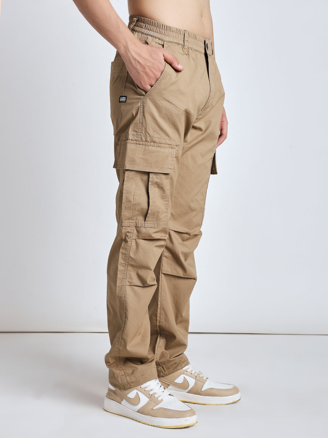 New edition Six pockets straight beige
