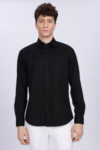 Men's Black Tailored shirt.