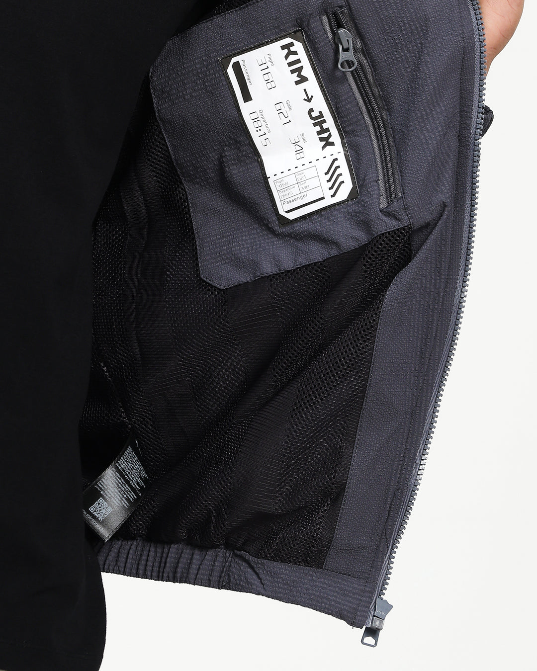 Lightweight Parachute Dark Grey Utility Jacket