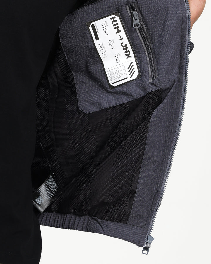 Lightweight Parachute Dark Grey Utility Jacket