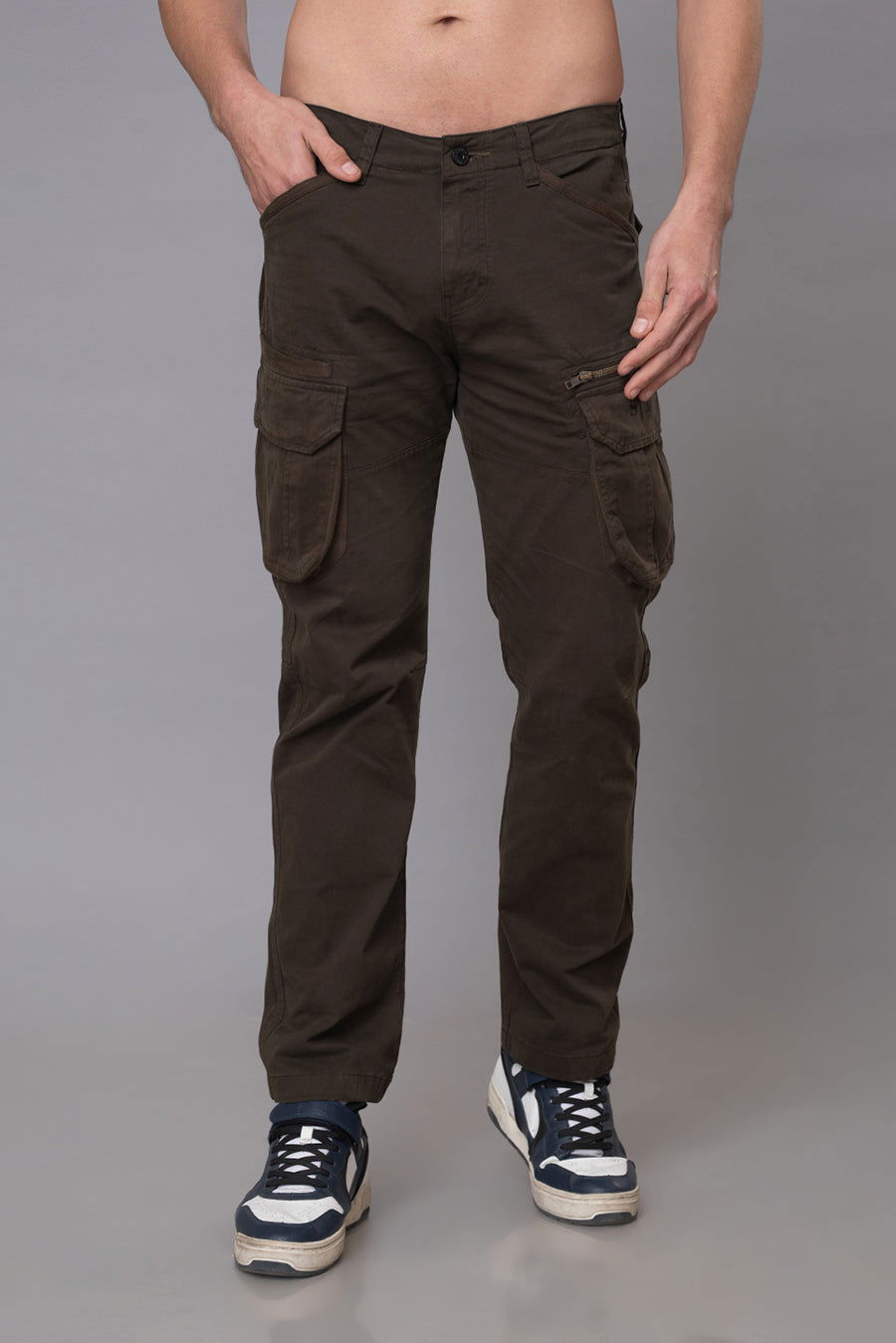 DARK BROWN COTTON CARGO 8-POCKETS - St.Jones