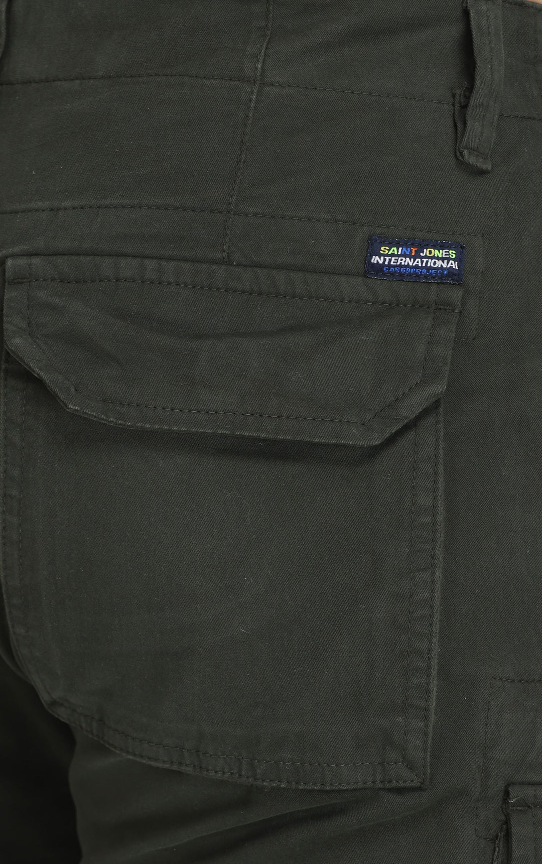 DARK GREEN COTTON CARGO 8-POCKETS - St.Jones