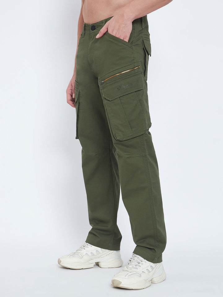 DARK GREEN COTTON CARGO 8-POCKETS - St.Jones