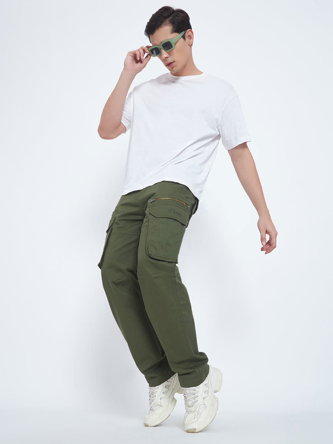 DARK GREEN COTTON CARGO 8-POCKETS - St.Jones