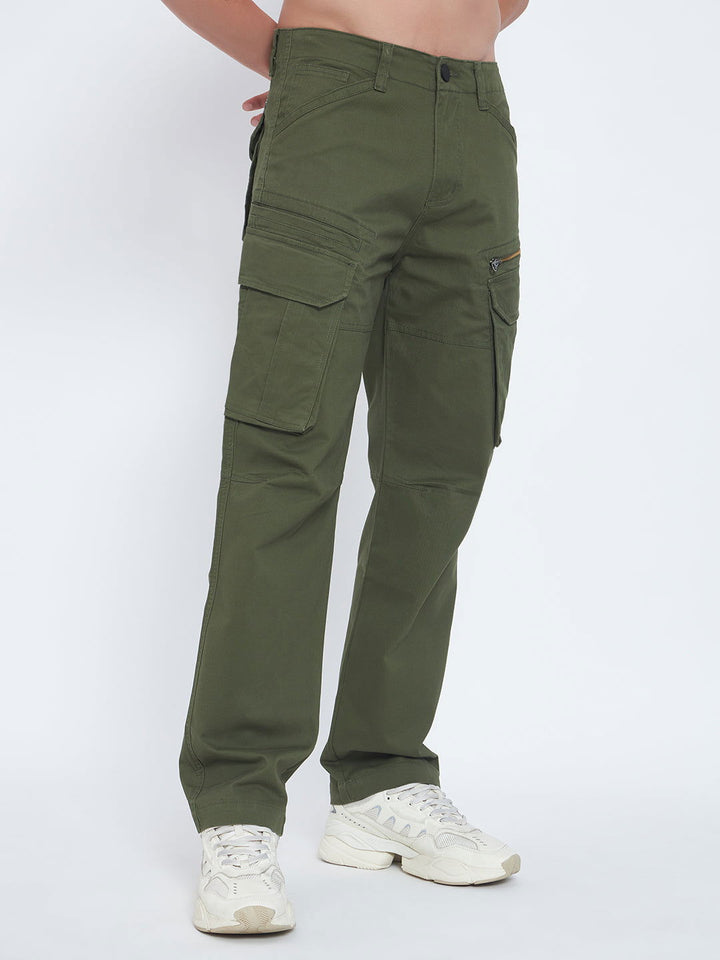 DARK GREEN COTTON CARGO 8-POCKETS - St.Jones