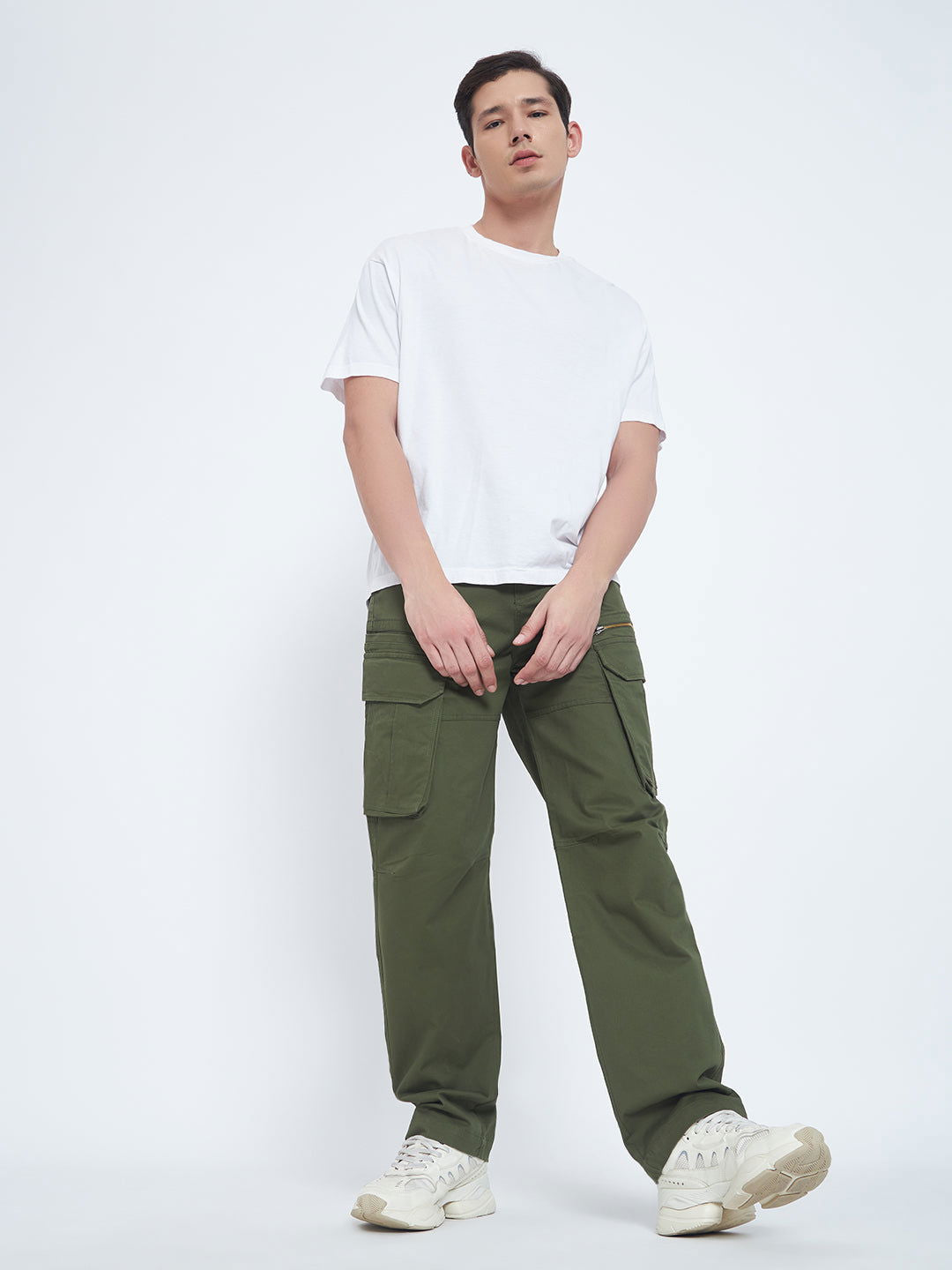 DARK GREEN COTTON CARGO 8-POCKETS - St.Jones