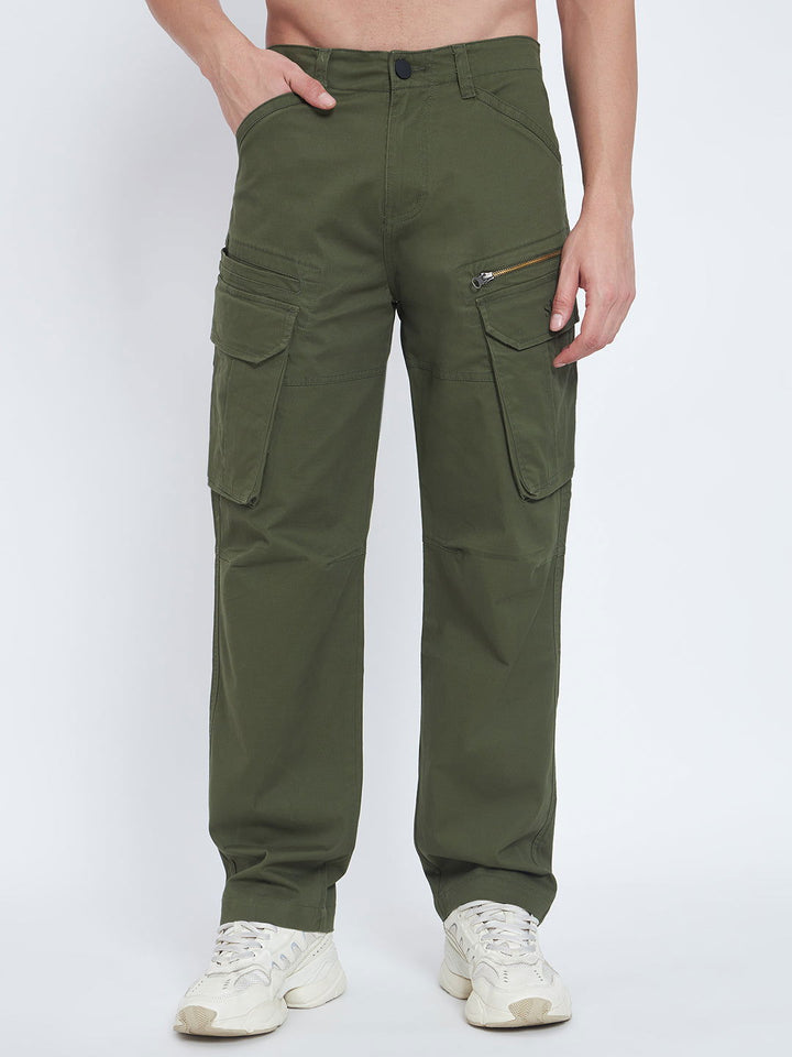 DARK GREEN COTTON CARGO 8-POCKETS - St.Jones