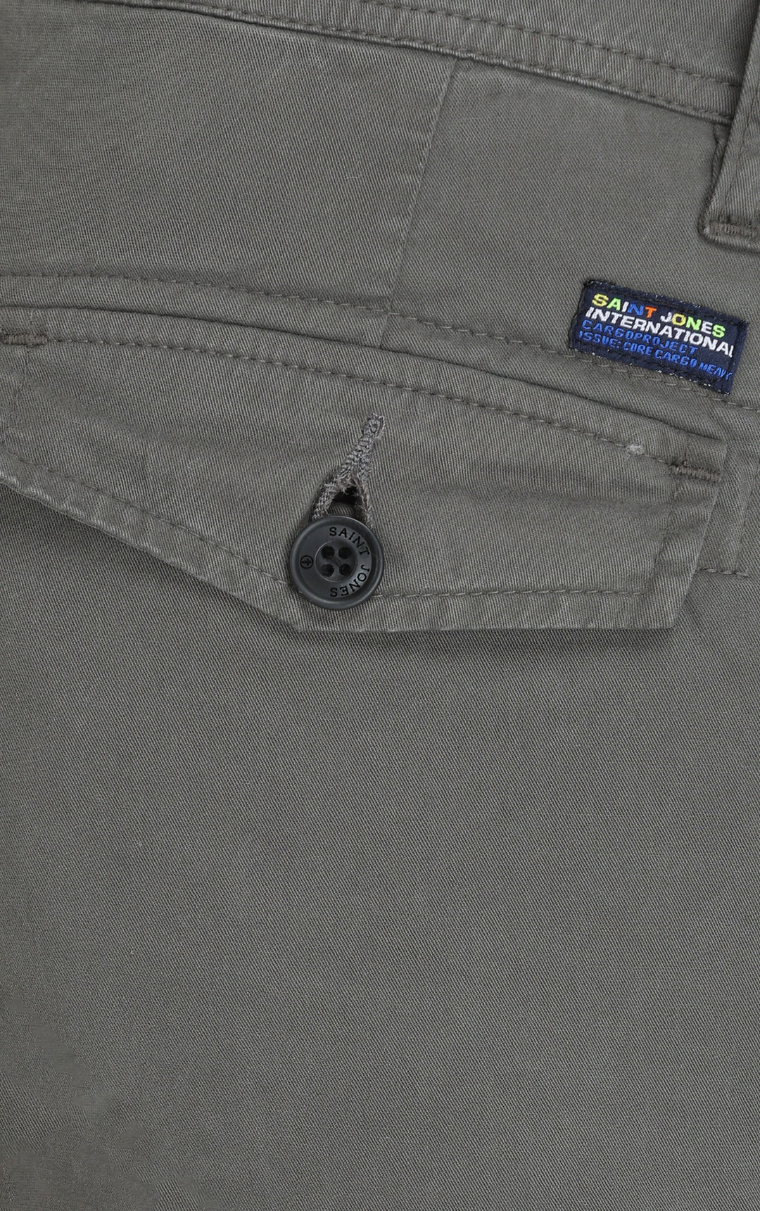 DARK GREY COTTON CARGO-6 POCKETS - St.Jones