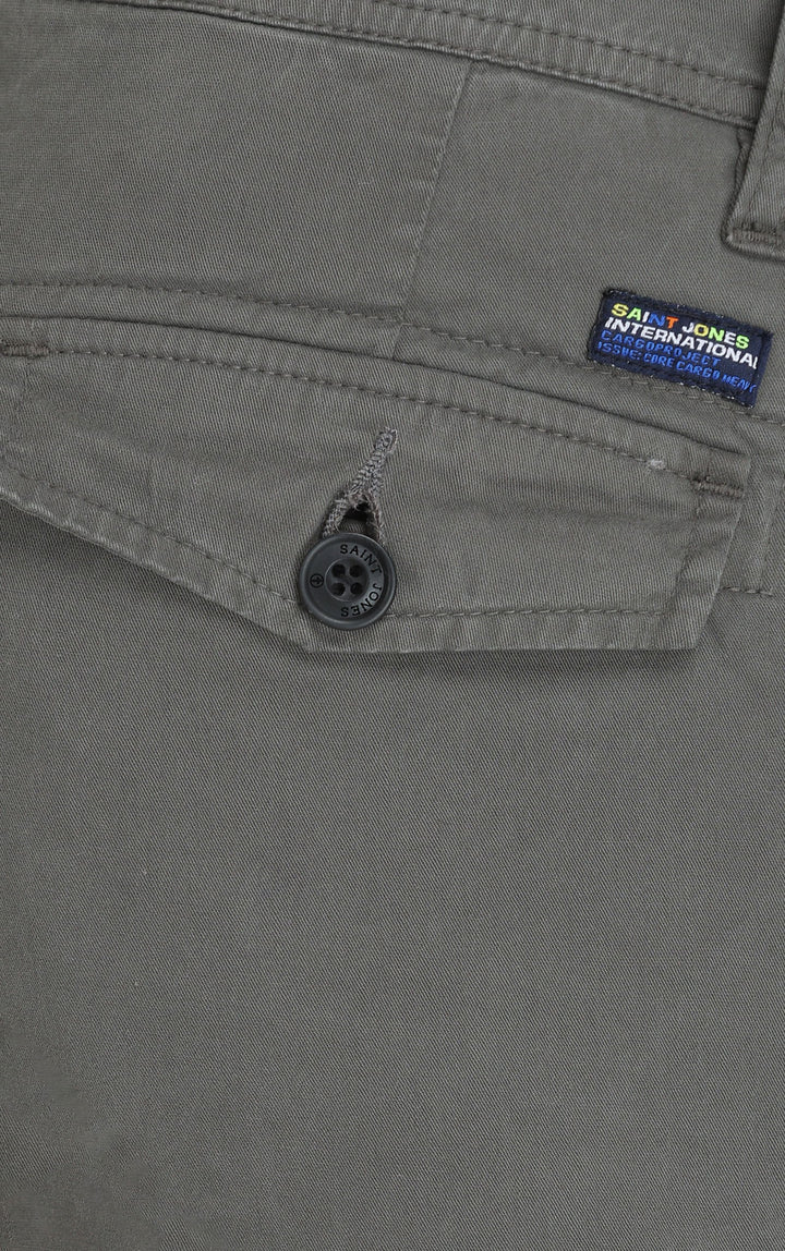 DARK GREY COTTON CARGO-6 POCKETS - St.Jones