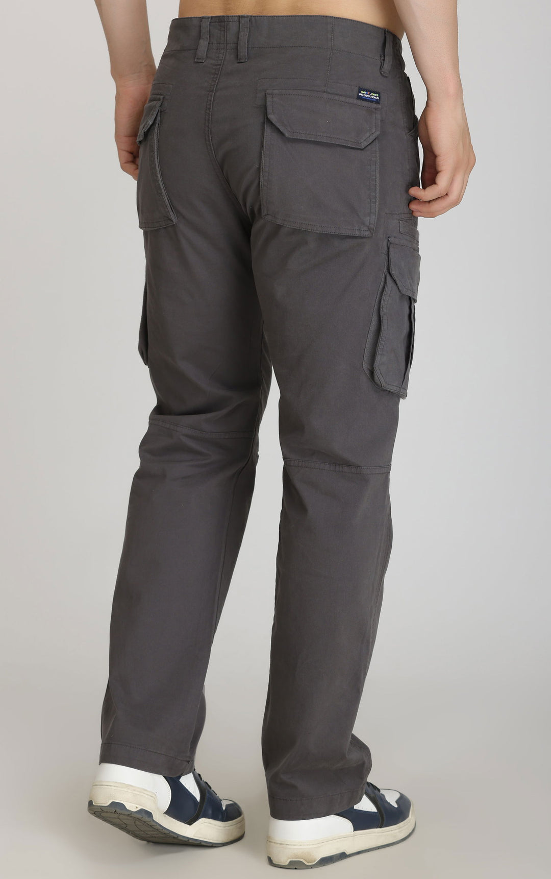 DARK GREY COTTON CARGO 8-POCKETS - St.Jones