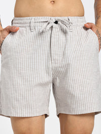 Men's Beige stripes shorts