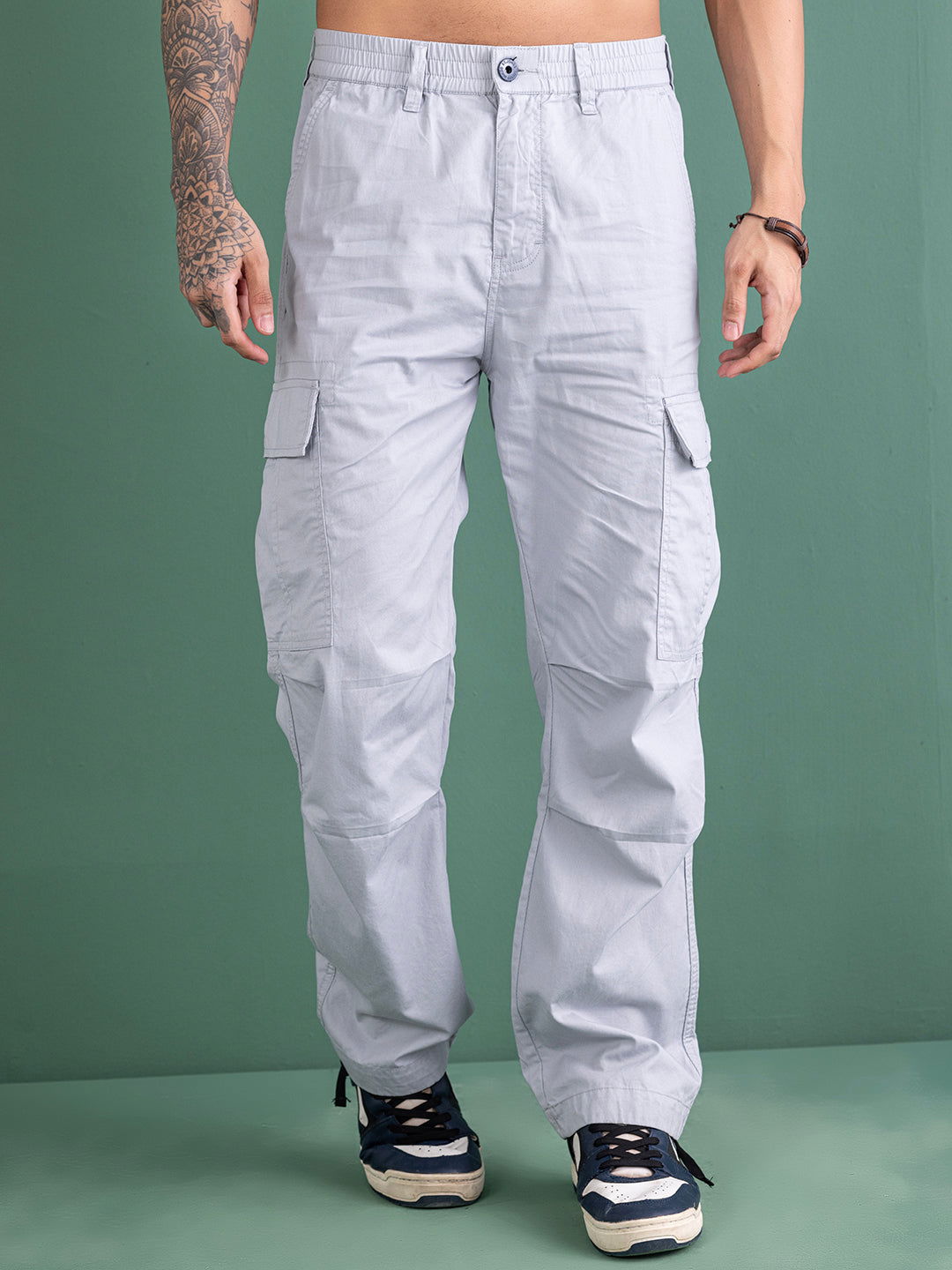 DOVE GREY BAGGY CARGO - St.Jones