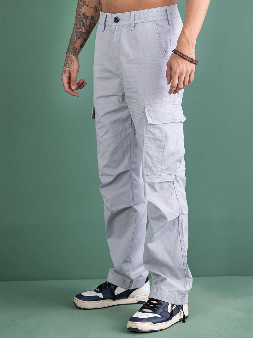 DOVE GREY BAGGY CARGO - St.Jones