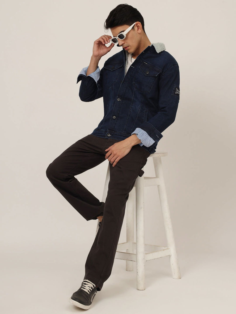 Dark blue Raw wash denim jacket - St.Jones