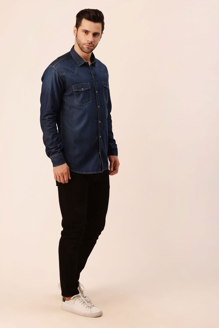 Dark blue denim shirt - St.Jones