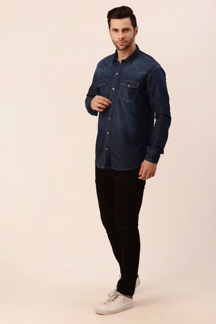 Dark blue denim shirt - St.Jones