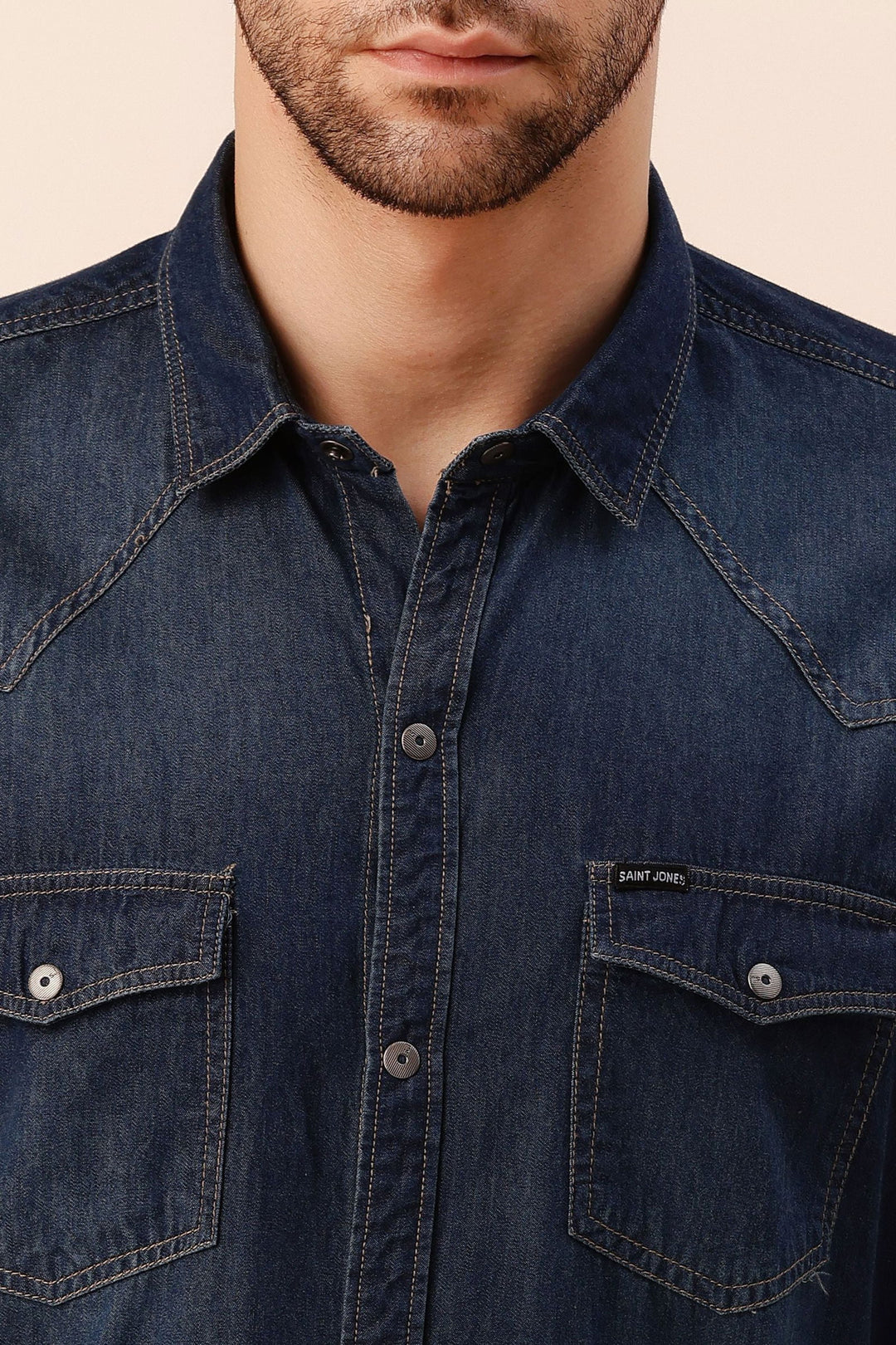 Dark blue denim shirt - St.Jones