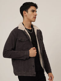 Dark grey corduroy jacket - St.Jones