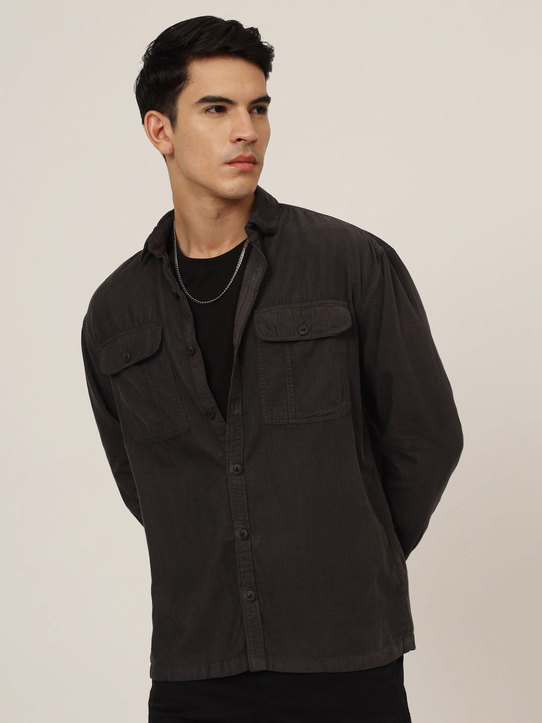 Drop shoulder dark grey - St.Jones