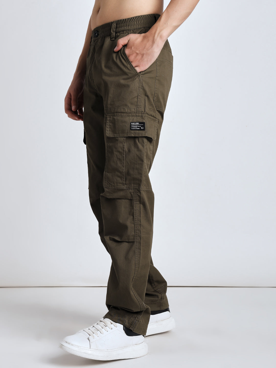 New edition Six pockets straight fit brown